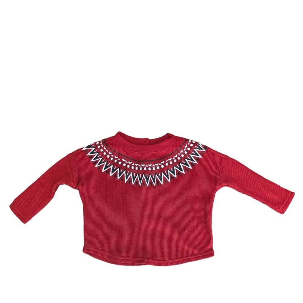 Ralph Lauren NWT Red Black White Waffle Knit Boys Shirt 6M